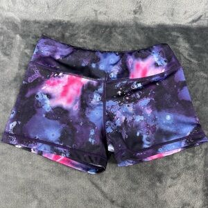 IAB MFG Pink Purple Blue Galaxy No Ride Booty Shorts Size 4 XS 2" Inseam
